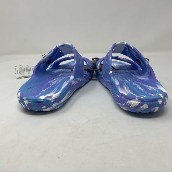 New Crocs Classic Marbled Sandal White Oxygen Purple Unisex  M5/W7 - Picture 3 of 6